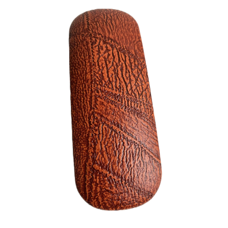 Toc ochelari piele ecologica, 16 x 6 x 4 cm, Maro Havana