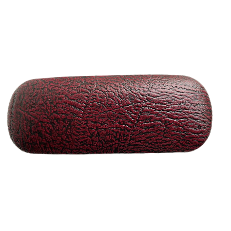 Etui ochelari piele ecologica, 16 x 6 x 4 cm, Rosu bordo