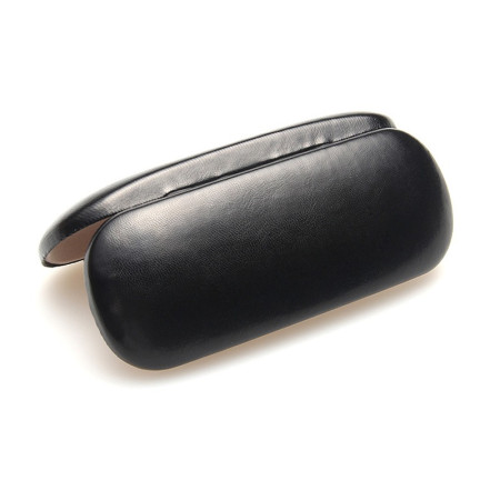 Toc / etui ochelari piele ecologica, 16 x 6 x 4 cm, Negru