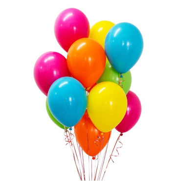 Set 25 Baloane din Latex, Cyrax, Model Party, 13 cm, Multicolore, 1 g