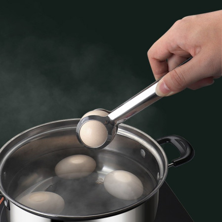 Cleste de Bucatarie, Cyrax, Multifunctional, pentru Oua/Alimente/Salata, din Otel Inoxidabil, Gri