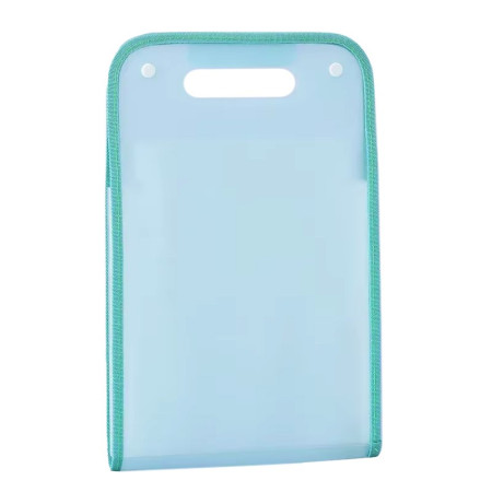 Suport Vertical pentru Hartii A4,  Suport Portabil pentru Hartie A4 cu Maner, PP, pentru Depozitare Hartii si Documente, 37x24.3 cm, Albastru