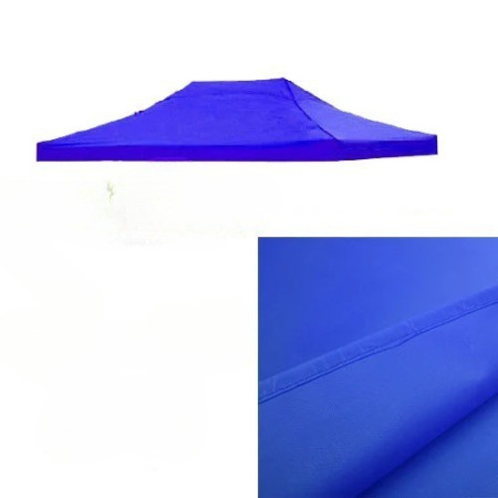 Prelata Copertina pentru Cort tip Pavilion,  Invelis Impermiabil din Material Textil Oxford 700D, Varf Plat Cauciucat, 4.3 x 2.9 m Albastru