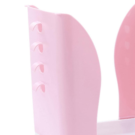 Cos de Gunoi Extensibil,  din Plastic, Reglabil, Pliabil, Versatil, pentru Bucatarie, Baie sau Birou, Cos Universal, 21x25x17 cm, Roz Alb