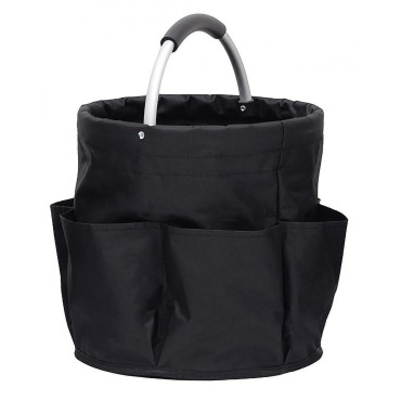 Geanta Cos pentru Scule de 17L,  Buzunare Exterioare, Cos de Picnic Portabil, Cos pentru Plaja, Cos pentru Curatenie, din Material Oxford 600 D, 28 x 28 x 28 cm, Negru