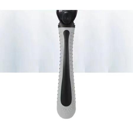 Aparat de Ras Manual,  din Otel Inoxidabil, Suport Lama + 7 Capete de Schimb Incluse, Cutie pentru Lame, Negru