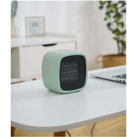 Mini radiator electric portabil  800 W, 2 trepte, 150x120x175 mm, verde