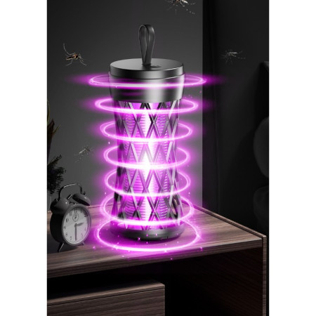 Lampa Anti-Insecte,  Lumina UV, Electrica, Incarcare USB, 5V, 1A, Silentioasa, 12 x 6 m, Negru