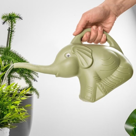 Stropitoare pentru Copii,  in forma de Elefant, 1500 mL, pentru Udat Plante, 19.5x17x11.8 cm, Verde