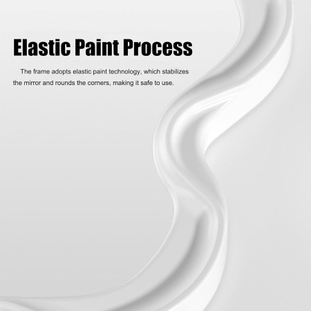 Oglinda de Perete,  Decorativa, pentru Baie, Dormitor, Sufragerie, Model Minimalist in Forma de Nor, 41x26 cm, Alb