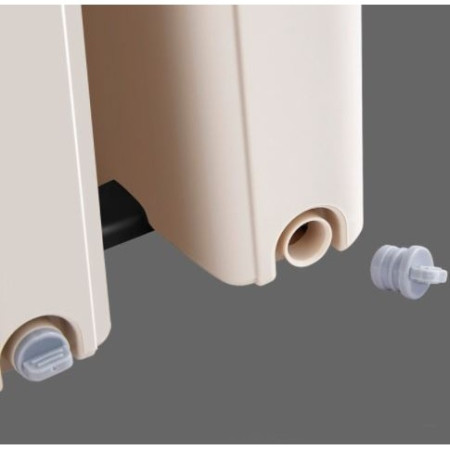 Set de curatenie  mop si galeata, galeata 6 l, 2 rezerve microfibra incluse, design modern, pentru interior, material plastic, peri sintetici, plat, cu storcere, bej