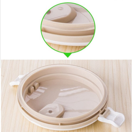 Set 2 Caserole pentru alimente Cyrax, lunch box, 1400 ml, otel inoxidabil, maner, valva aerisire, 15.5 x 15 cm, inchidere etansa, multicolor