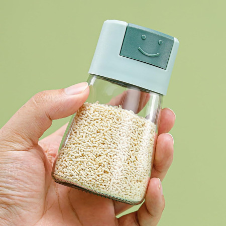Dozator Condimente, Cyrax, din Stilca, 180 ml, Rezistenta la Umidiate, 11.3 x 6.4 cm, Masura 5g, Verde