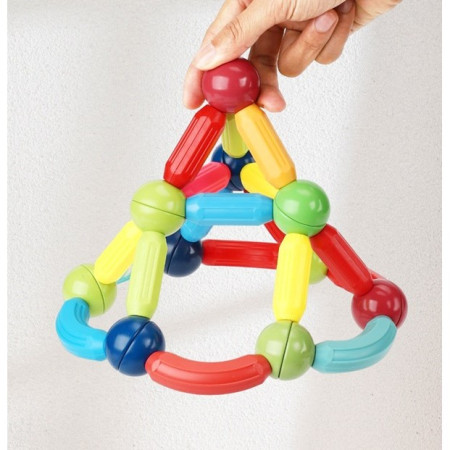 Set 36 de Piese Magnetice de Constructie, Cyrax, Puzzle, Forme, 3 Ani, ABS, Magnet, 18x6x16 cm, Multicolor