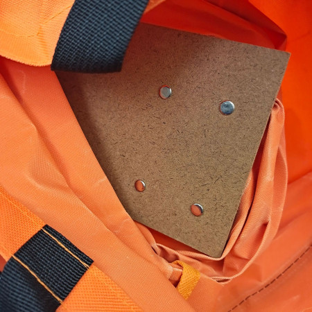 Geanta Pliabila,  2 in 1, Carucior cu Roti, pentru Cumparaturi, 19 l, Portocaliu, Plastic, 39 x 46 x 12 cm