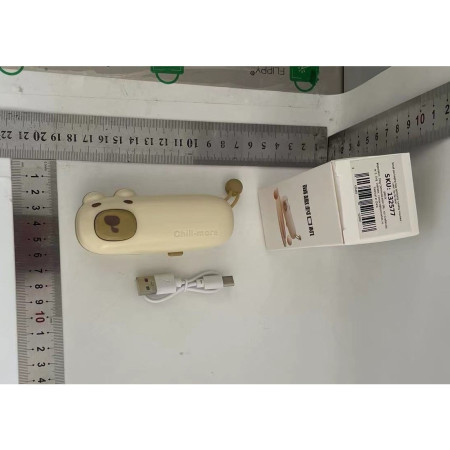 Aparat de Sigilat Ambalaje, Cyrax, Incarcare USB Tip C, 400 mAh, 10.2 x 3.7 x 4.3 cm, Model Ursulet, Maro