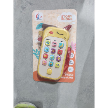 Jucarie Interactiva, Cyrax, Telefon Inteligent, Model Unicorn, Functii Educative, Muzicale si Voce, 4-6 ani, 19 x 11.5 cm, din Plastic, Galben