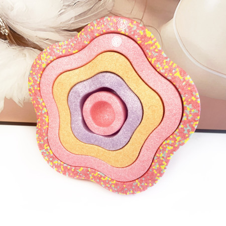 Jucarie Senzoriala de Echilibru, Cyrax, Tip Stepping Stones, 5 Piese, din Spuma, pentru Miscare, Sarituri, Prindere, Diametru 28 cm, Model 1, Multicolor