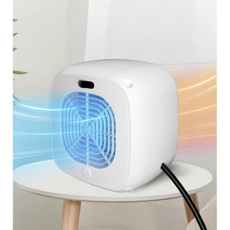 Mini radiator electric portabil  800 W, 2 trepte, 150x120x175 mm, alb