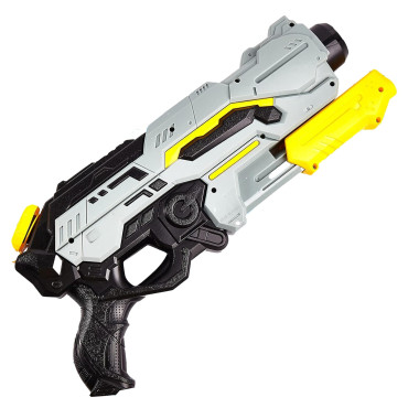 Pistol cu Apa de Inalta Presiune pentru Copii, Cyrax, Jucarie Pistol cu Apa, Capacitate 1.5 L, 43 x 20 x 4 cm, Petrecerile de Vara, 4-12 Ani, Negru Gri