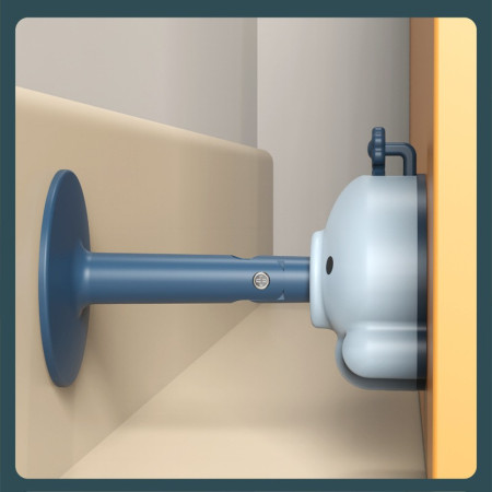 Opritor de Usa,  din Silicon, cu Prindere de Podea, Anti-Coliziune, 5.5 x 5.5 x 5.5cm, Albastru