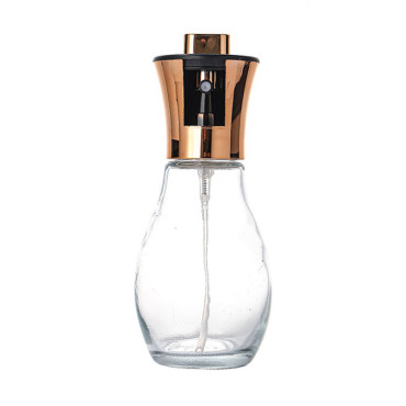 Sticla de ulei cu Pulverizator, Cyrax, Sticla pentru Lichide de Bucatarie, Otet, Sos, 16.7 x 5.2 cm, Volum 200 ml, Roz Gold
