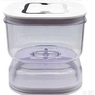 Borcan pentru Muraturi, Cyrax, cu Separator pentru Lichide, Ermetic, Termorezistent, Tip Clepsidra, 1400 ml, ABS, Alb, 13.5x9.5 cm