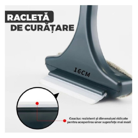 Perie de Spalat si Curatat Geamuri,  pentru Plase si Suprafete Diverse, 46x16x5 cm, Verde Inchis-Alb