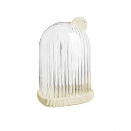 Sapuniera de Calatorie,  Suport pentru Sapun cu Scurgere a Apei, Recipient cu Capac Depozitare, Savoniera pentru Baie, 12.6x6.1x8.4cm, Crem