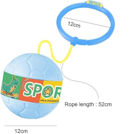Minge pentru Sarit, Cyrax, Tip Coarda Hula Hoop, Cerc 12 cm, Coarda 52 cm, Minge 12 x 11 cm, Functie Iluminat, 4-6 Ani, Plastic, Albastru
