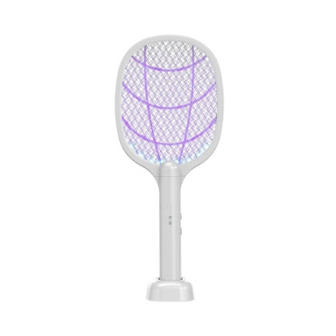 Lampa Electrica Impotriva Tantarilor,  42.5 x 18 x 7.5 cm, Reincarcabila cu Cablu USB Inclus, Plasa din Aluminum, Alb