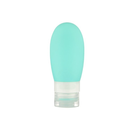 Recipient Portabil din Silicon Elegant de Voiaj, Sticla de Calatorie,  Potrivita pentru Lotiune, Sampon si Alte Lichide, Anti-scurgere, cu Posibilitate de Reumplere, Capacitate 90mL, Verde