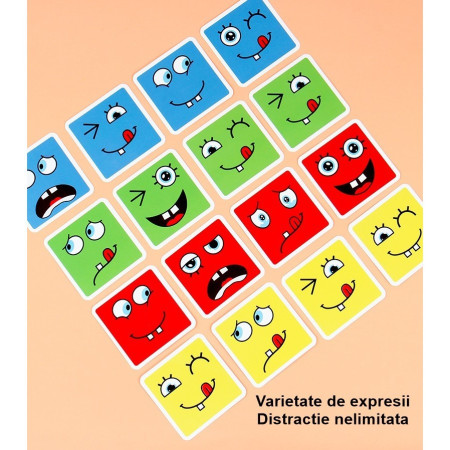Jucarie Pentru Copii Montessori Cyrax, Cub din Lemn, Asamblare Fete, 64 de Carti Distractive, pentru Baieti si Fete, Varsta +3 ani, Educativ, Cutie din Aluminiu, 13.5 x 4 x 9 cm, multicolor