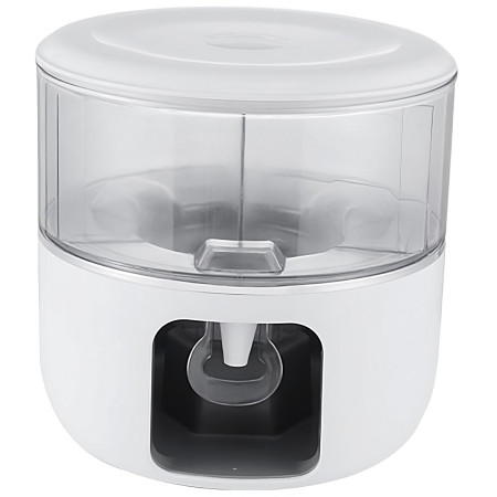 Dozator de apa Cyrax, 3 compartimente rotative, capacitate mare de 3l, alb