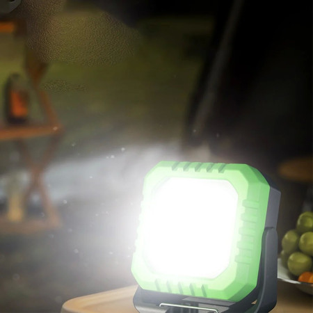 Lanterna Tip Breloc,  5 Moduri de Luminat, Incarcare USB Tip C, 5W, Impermeabila IPX5, 500 lm, COB, Verde