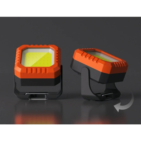 Lanterna Tip Breloc,  5 Moduri de Luminat, Incarcare USB Tip C, 5W, Impermeabila IPX5, 500 lm, COB, Portocaliu