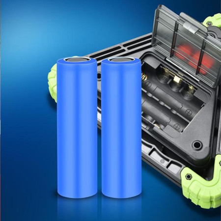 Triunghi Multifunctional de Avertizare,  Lanterna LED, Impermeabil IP65, 800 lm, 2 x AA, Functie Incarcare Telefon, USB si Micro USB, COB, Verde