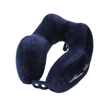 Perna de Calatorie,  Pentru Gat, din Bumbac, cu 4 Cocoase, Ajustabila, Albastru