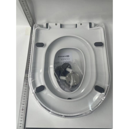 Capac de Toaleta cu Reductie 2 in 1, Cyrax, pentru Copii si Adulti, Coborare Lenta si Silentioasa, Instalare Usoara, din PP5 , in Forma de O, Alb