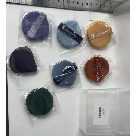 Set 7 Bureti de Machiaj Triunghi Cyrax, Reutilizabili, Utilizare Umeda sau Uscata, 5.5 x 5.5 x 1.3 cm, Powder Puff, Multicolor