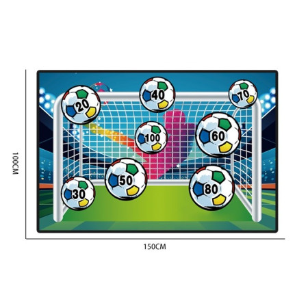 Set de Fotbal Cyrax, Joc Recreativ pentru Copii, Minge cu Scai, Poarta din Material Textil, 150 x 100 cm, Multicolor