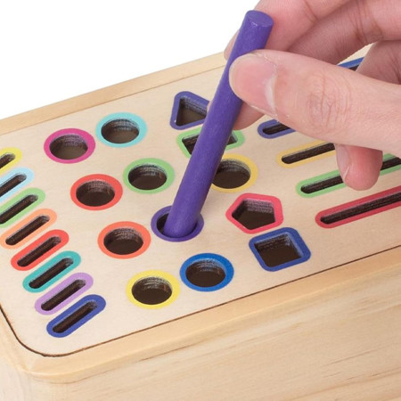 Jucarie de Sortare, Cyrax, din Lemn, +36 Luni, Tip Montessori, Multicolor