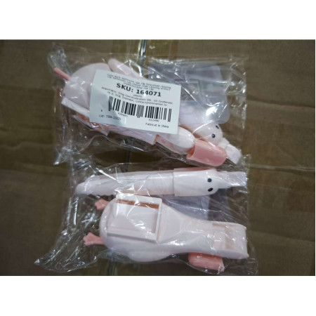 Cleste Multifunctional,  2in1, Cleste pentru Parul Cazut si Mini Racleta pentru Depuneri, din ABS, Model Rata, Roz