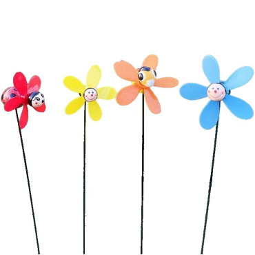 Set 4 Figurine, Decoratiuni de Gradina,  Tip Morisca de Vant, Model Insecte, 57 x 12 cm, Multicolor