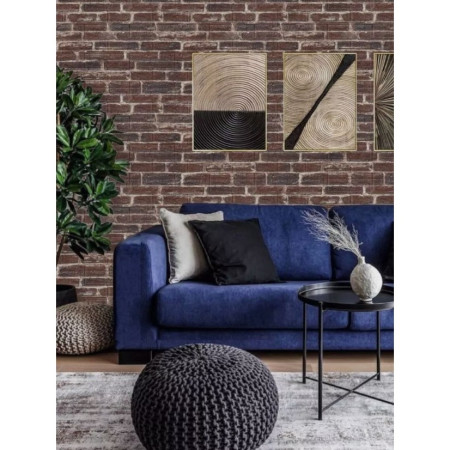 Set 10 Placi de Tapet,  Autoadezive, 70 x 77 cm, 4 mm Grosime, Suprafata Acoperita 5.3 mp, din PVC, Model Caramida Rosie, Caramiziu