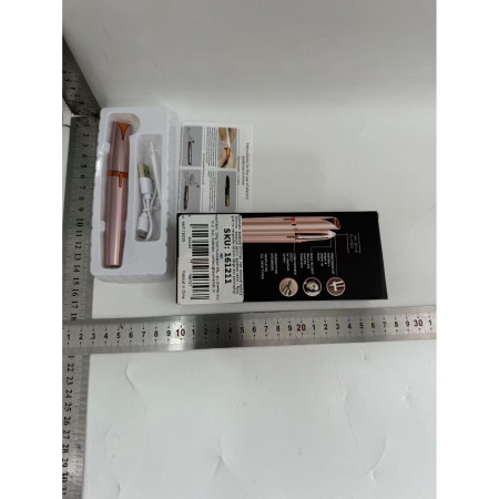 Trimmer Facial, Cyrax, pentru Sprancene, Incarcare USB, 1.5 x 13 cm, din ABS, Roz Auriu