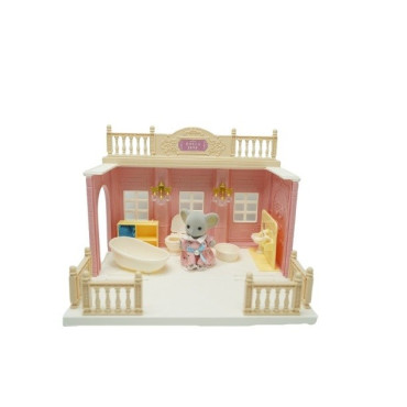 Cyrax Baie pentru papusi cu mobilier si figurina,Baie pentru papusi cu mobilier si figurina
