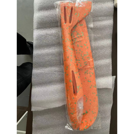 Avion Planor cu Pilot, Cyrax, Din Polistiren, Cu Lumini in Cabina Pilotului, Lungime 47 cm, Portocaliu