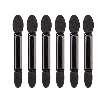 Set 20 de Aplicatoare Machiaj, Cyrax, 2 Capete, 6.2 cm, din Poliuretan si Burete, Negru