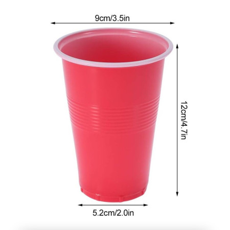 Joc de Baut BEER PONG, Cyrax, Set din 24 Mingi de Tenis si 24 Pahare Reutilizabile, Joc Interactiv pentu Adulti, Albastru Portocaliu